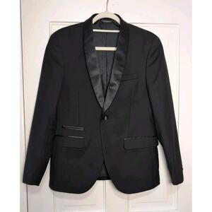 West End Black Tuxedo Jacket One Button with Satin Shawl Lapels Men's 36S Formal